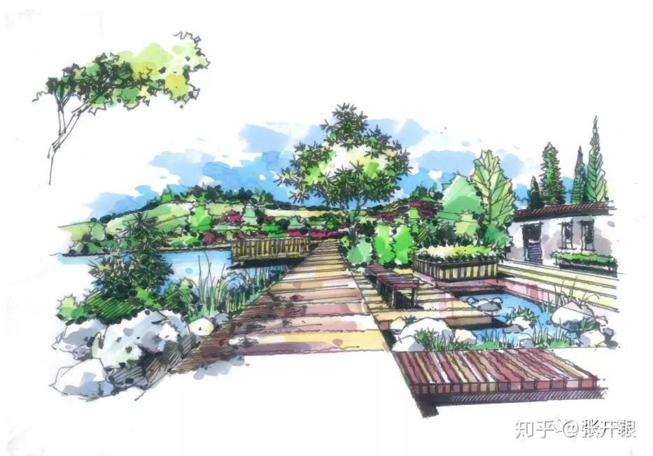 风景园林与建筑学这两种马克笔手绘画风，您喜欢哪一种？ - 知乎