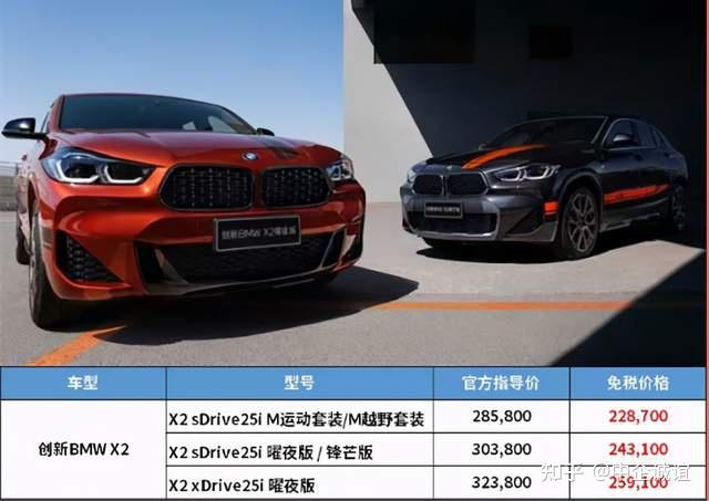 bmw宝马2021年3季度留学生免税车价格正式发布