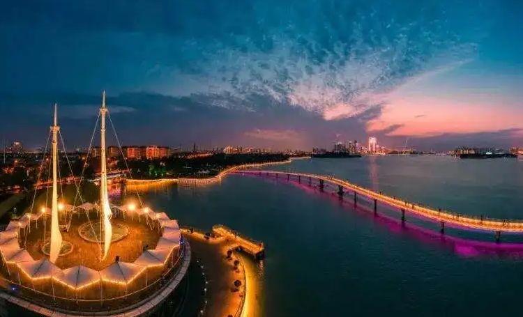 江苏景点推荐金鸡湖景区低音号免费语音导游