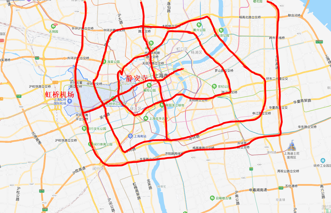 2.上海市中环7区的地理位置