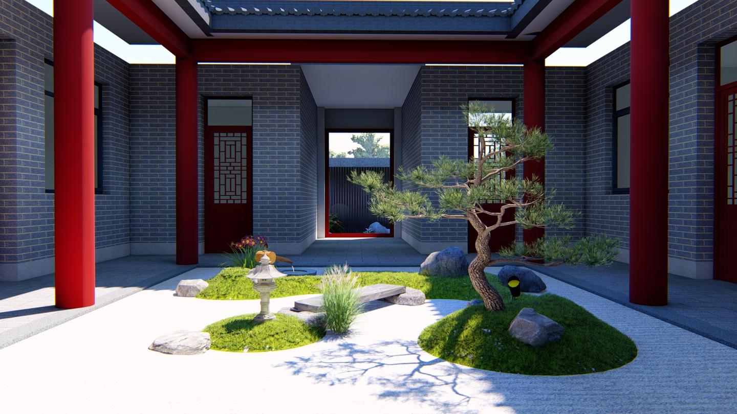 德成园林庭院景观案例赏析风渡嘉荷四合院