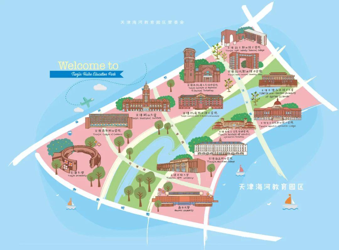 天津海河教育园区地图图片