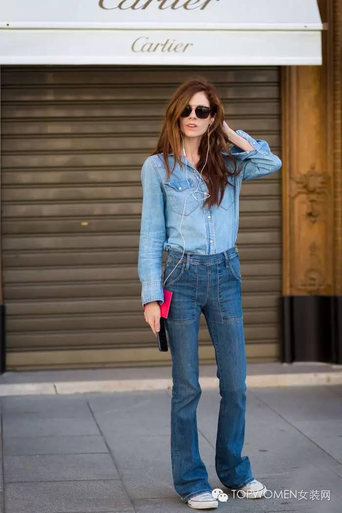 高腰牛仔裤帮你告别“圆柱民”