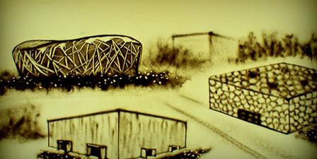 沙画的色调,也许最符合我们当下的北京.