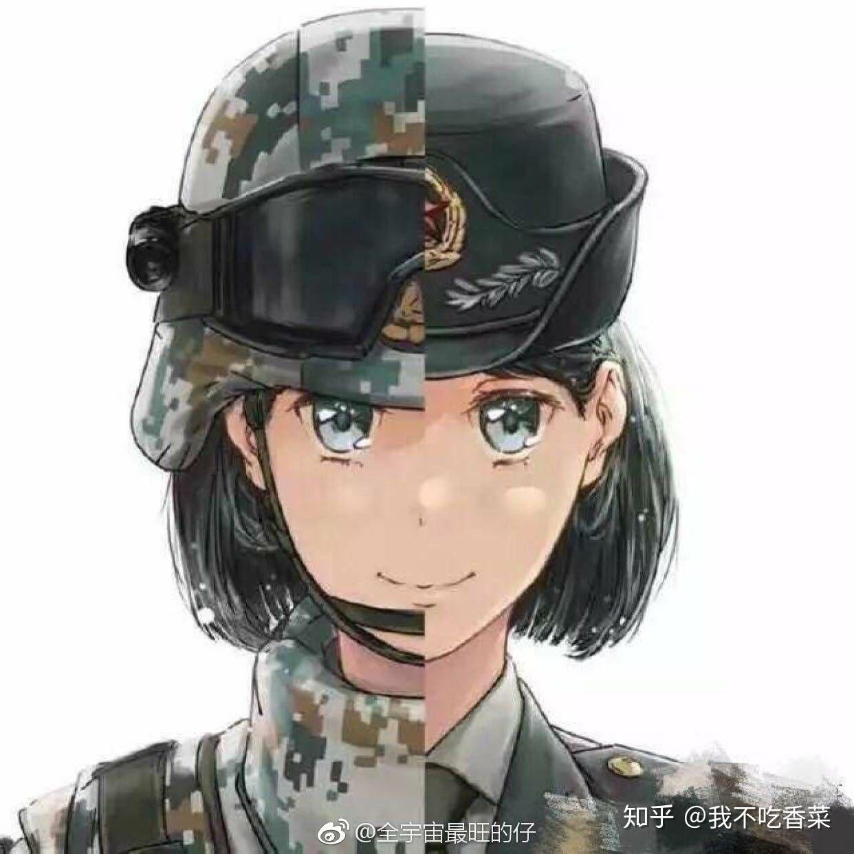 有没有动漫军人的图这样的