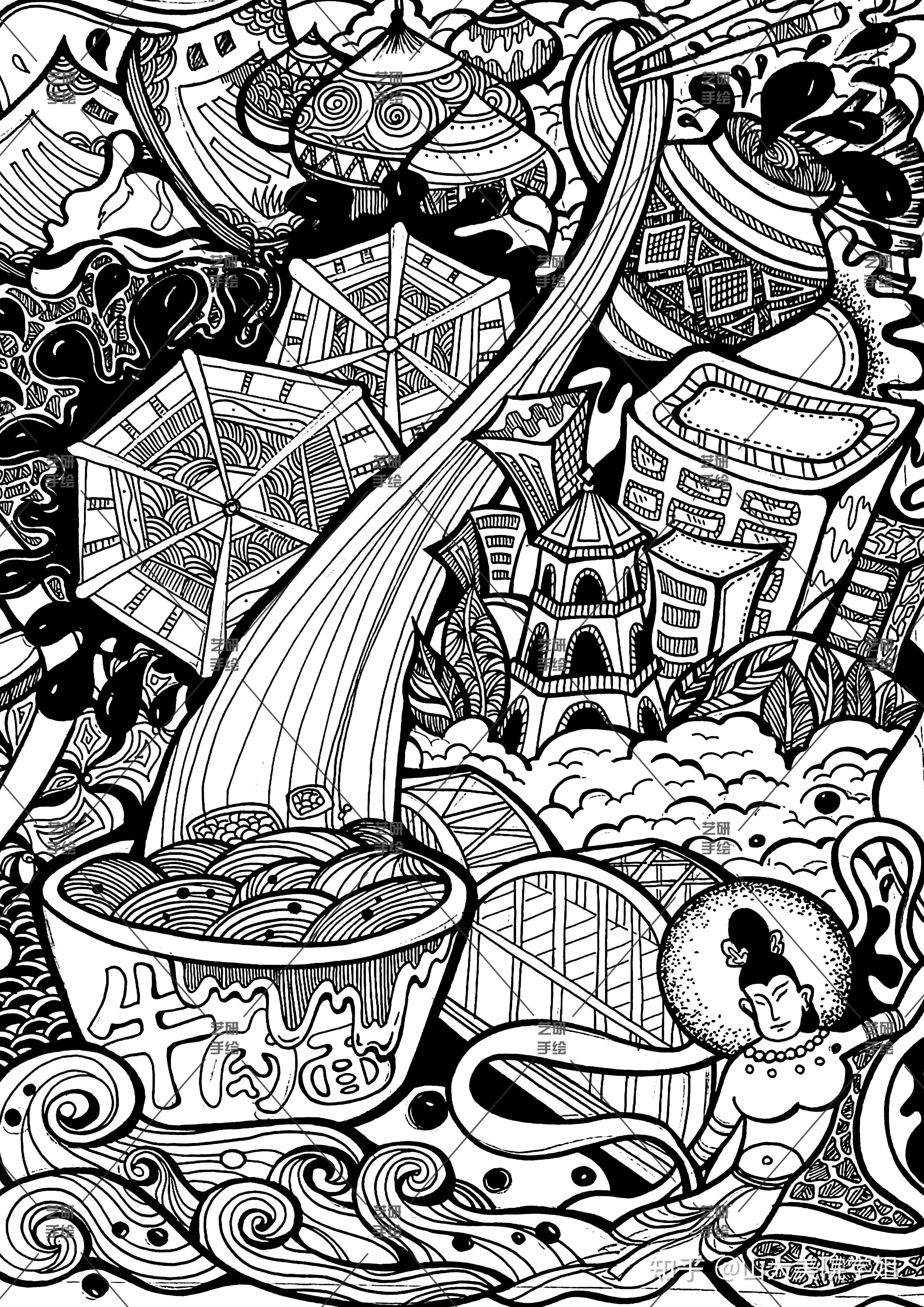 太原科技大学839命题设计考研手绘