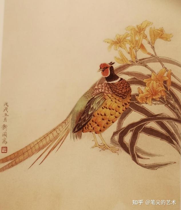 工笔花鸟画布局与色彩设计