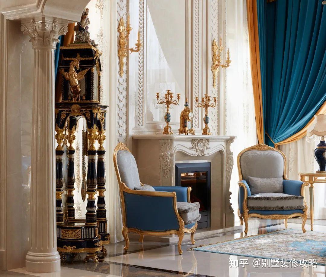 1100㎡法式宫廷风,看到这个客厅,我惊呆了! - 知乎