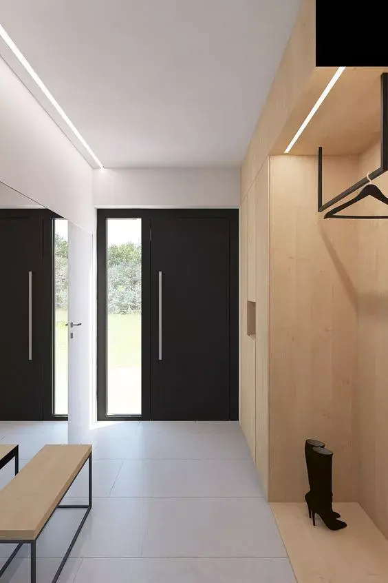 这样的玄关布灯手法用在家里竟引起极度舒适