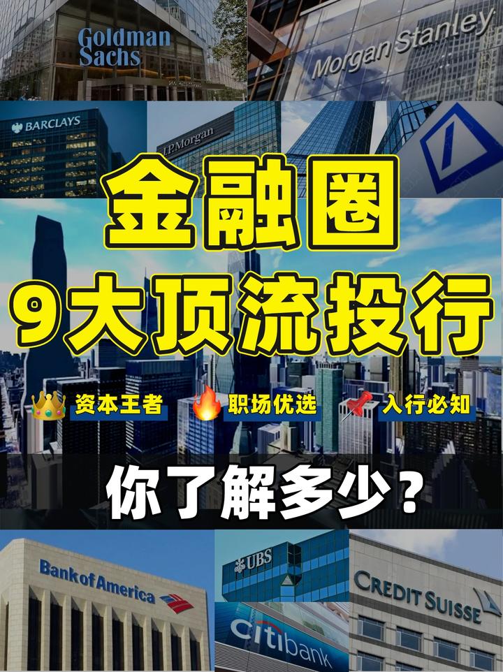 金融圈9大顶级投行！ - 知乎
