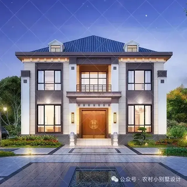 设计师私藏!40款二层新中式农村自建房别墅,新中式别墅才是王道 - 知乎