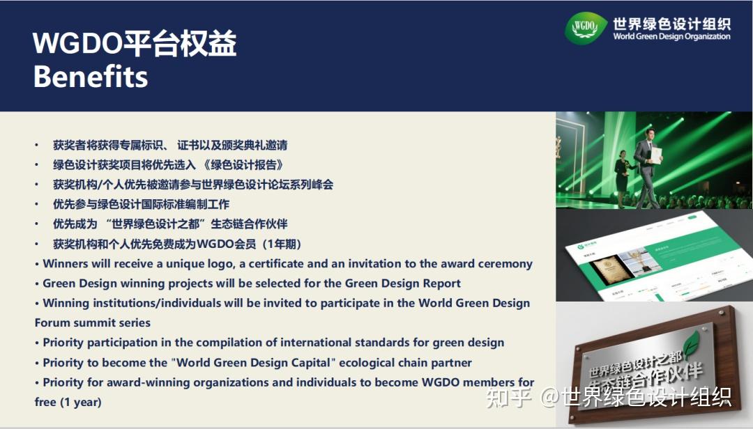 奖项申报 | 绿色设计，世界共鉴！2025 绿色设计国际奖项申报火热进行中...... - 知乎