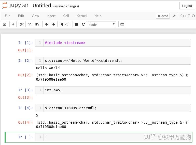 Jupyter-notebook交互式执行C++ 代码 - 知乎