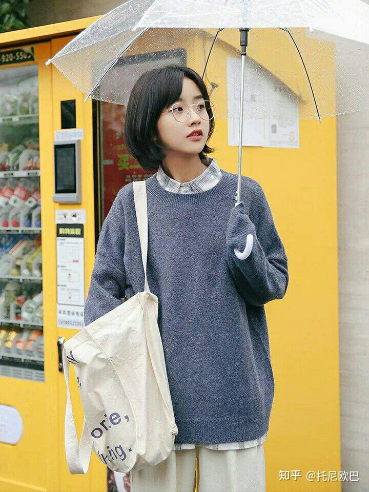 有没有戴眼镜好看的短发图片推荐?