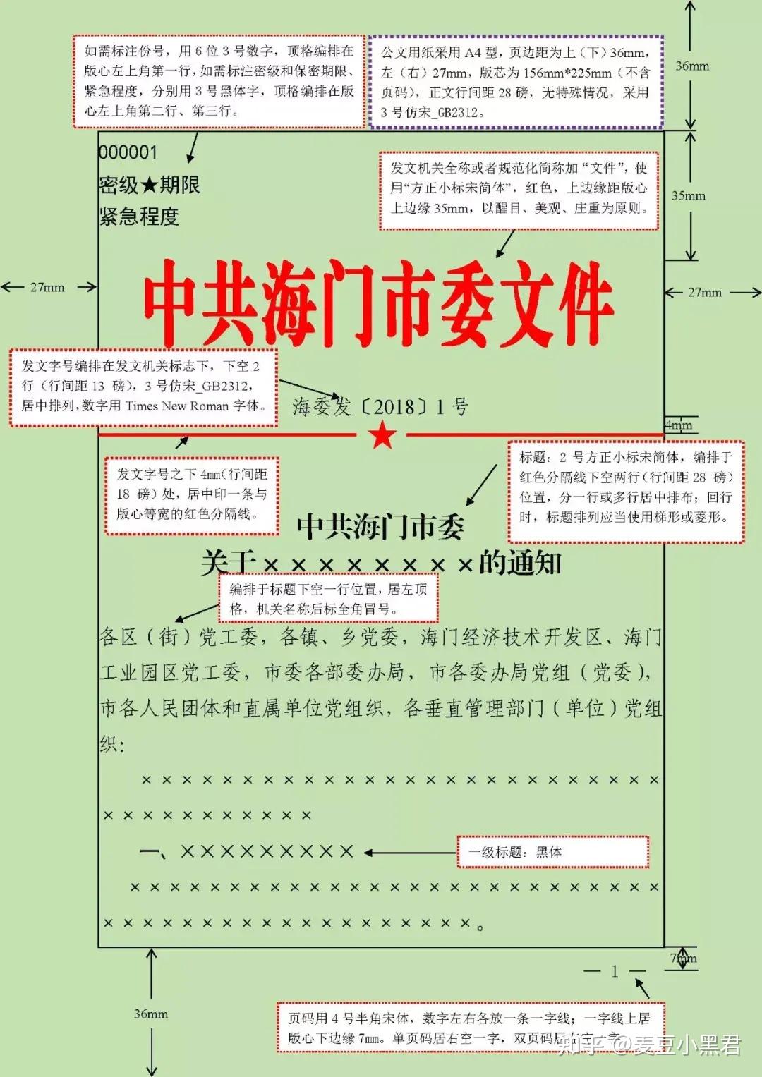最新的政府公文格式及排版? - 知乎