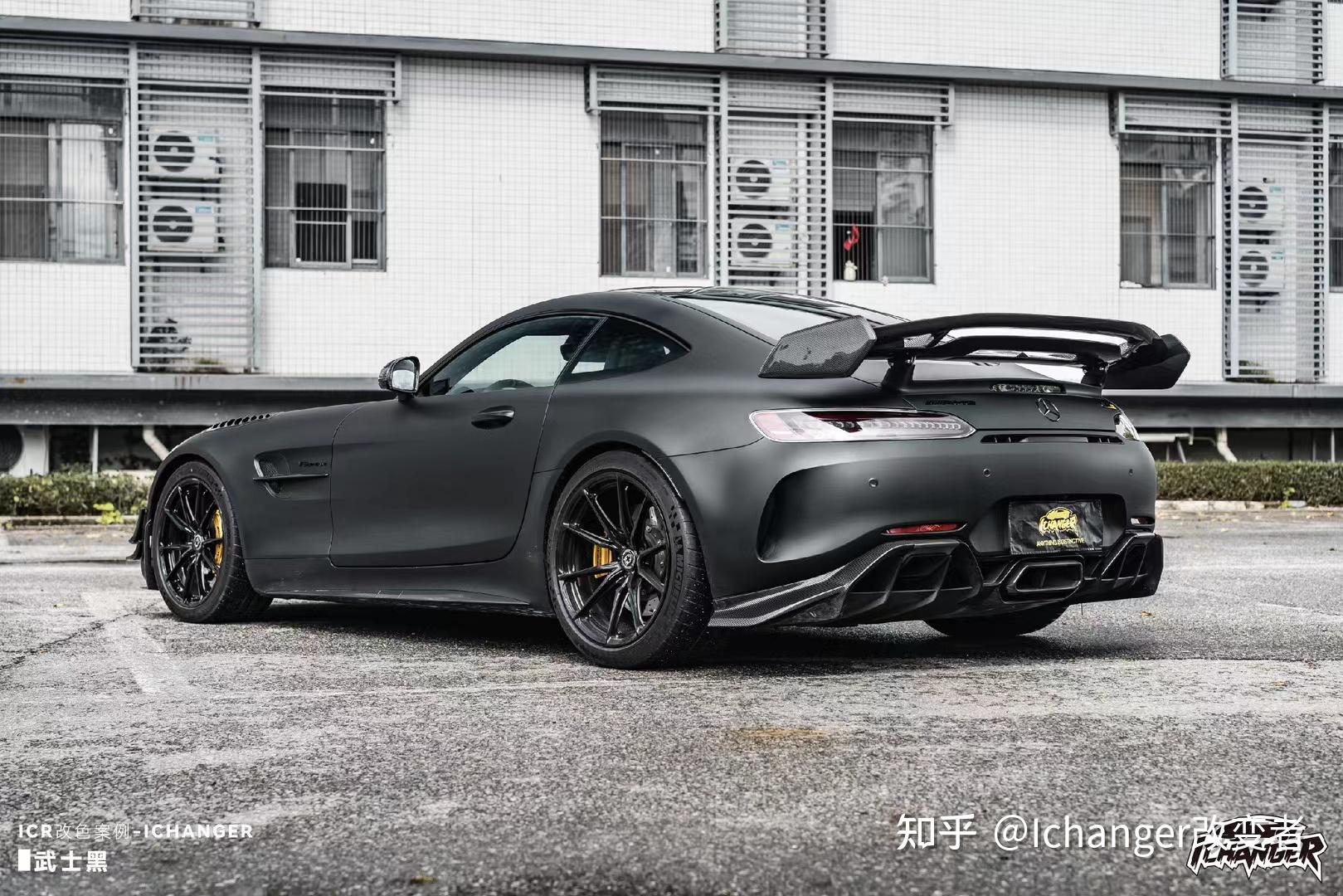 奔驰amggtr-ichanger改色膜战斗黑,改装后不要太帅! - 知乎