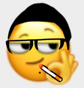 表情涂鸦反向抽烟