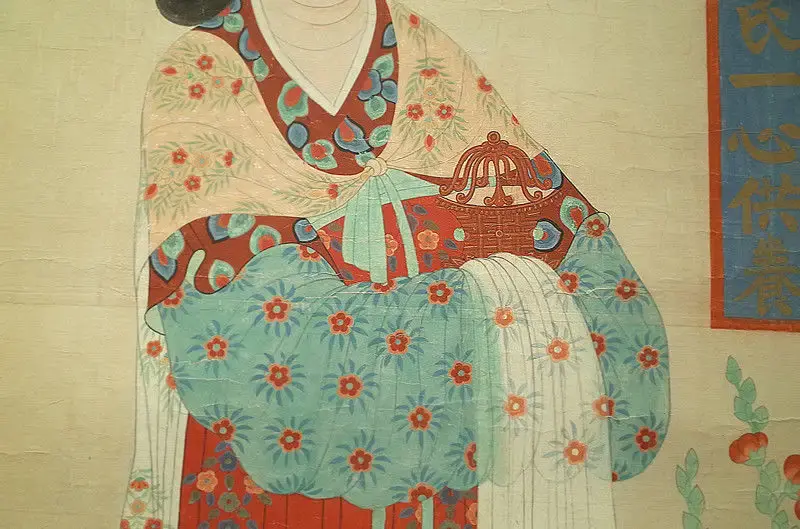 神游千年大美敦煌盛唐130窟供养人像都督夫人太原王氏礼佛图花团锦簇