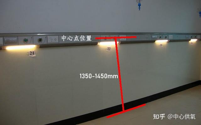 医院病房医用气体设备带安装高度