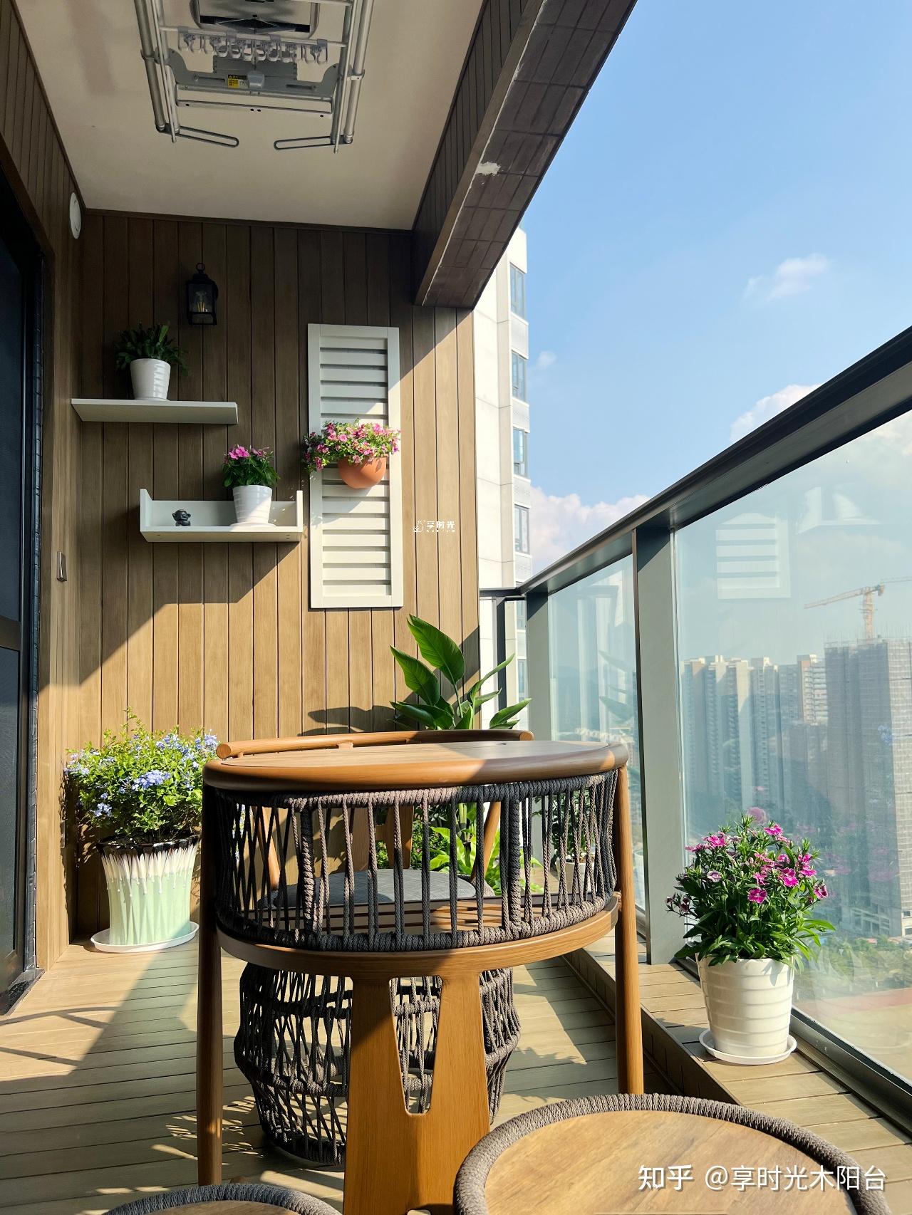 享时光整装阳台定制高级风木阳台装修这谁能拒绝