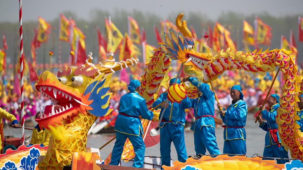组图江苏泰州2021溱潼会船节开幕