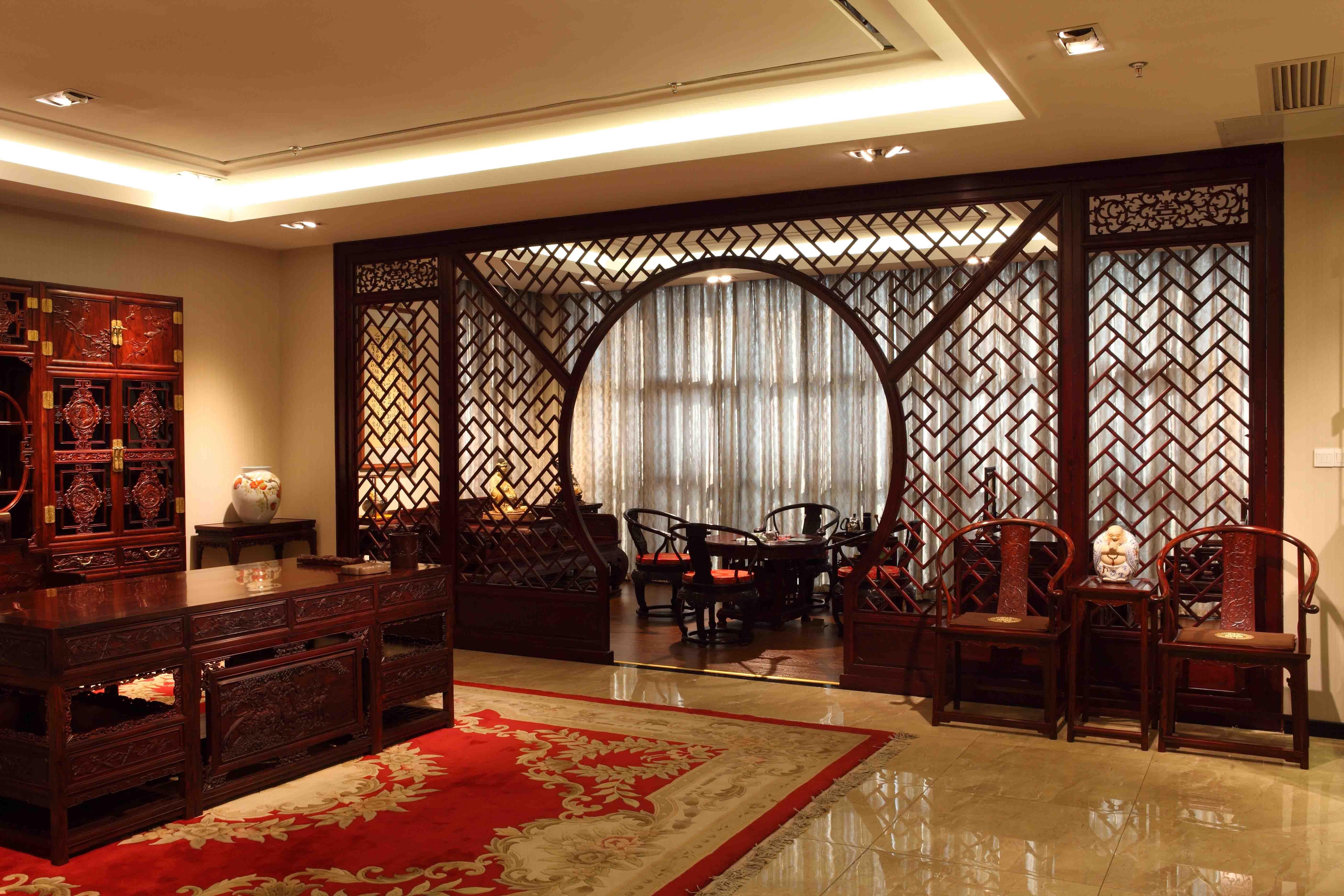 中式红木别墅客餐厅主卧|空间|家装设计|张美丽效果图 - 原创作品 - 站酷 (ZCOOL)