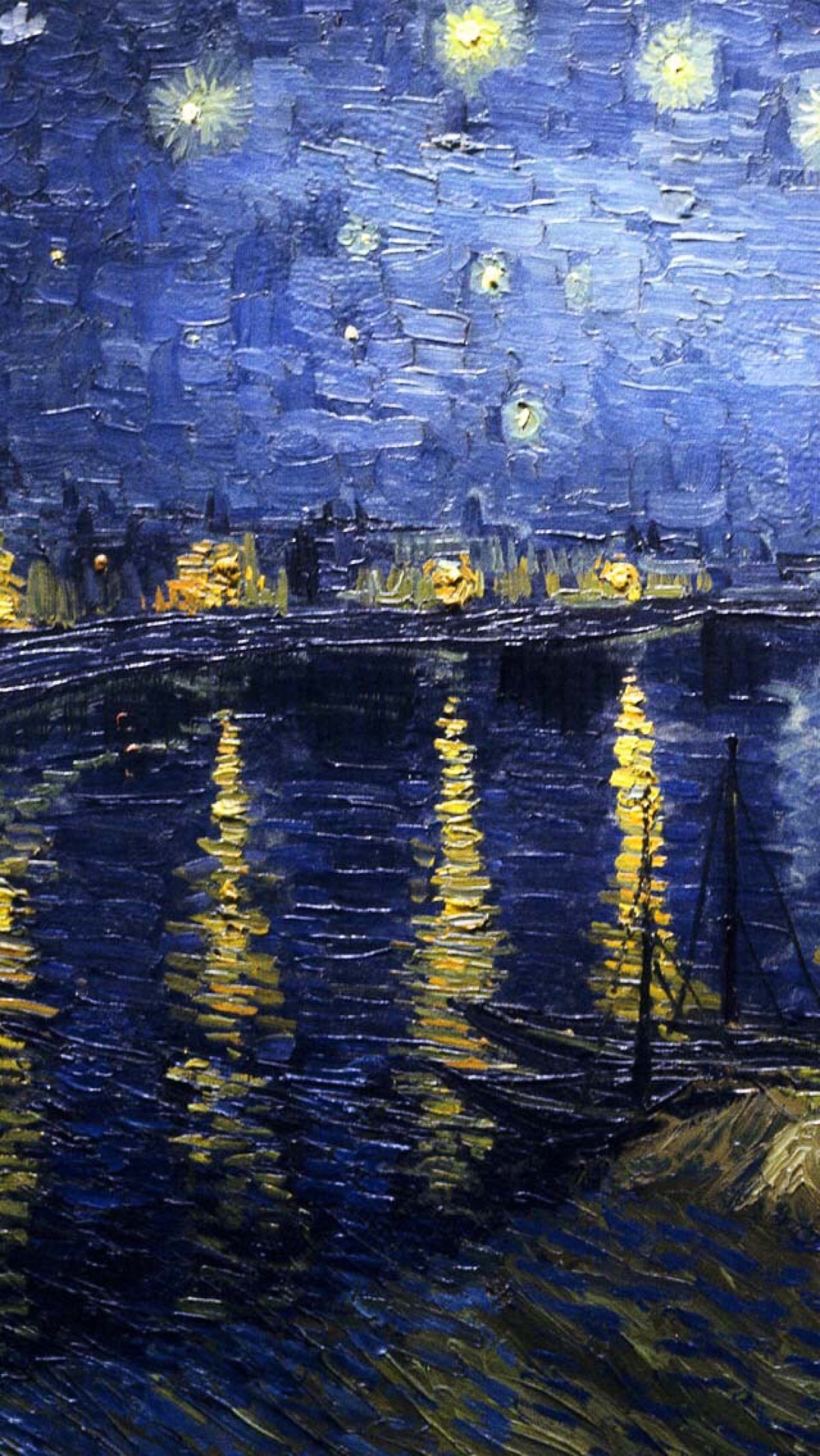 有没有人有梵高的画星夜的高清版最好来个竖屏的那种我想做个壁纸