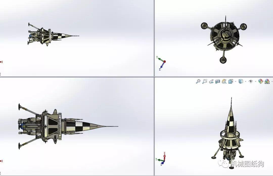 飛行模型slm09發射火箭模型3d圖紙solidworks設計