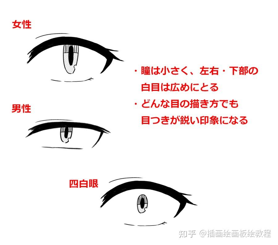 左,右,下有小眼,宽白眼的眼睛称为三白眼.