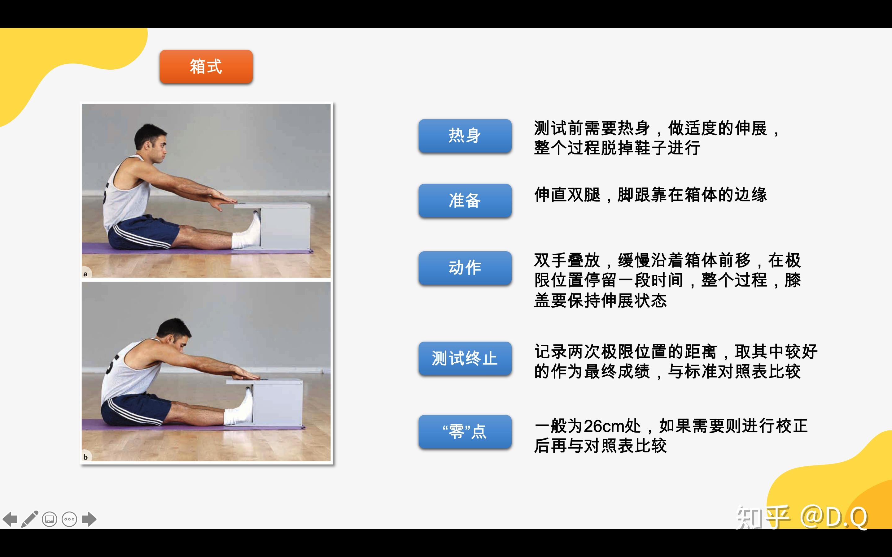 nsca cpt 柔韧性测试(坐姿体前屈)