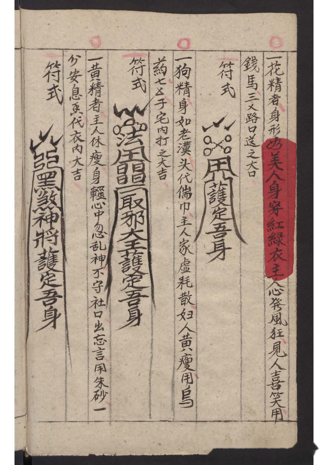 清代手抄本祝由术祝由十三科