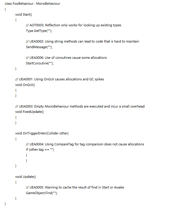 【敏捷开发】使用静态分析优化Unity代码