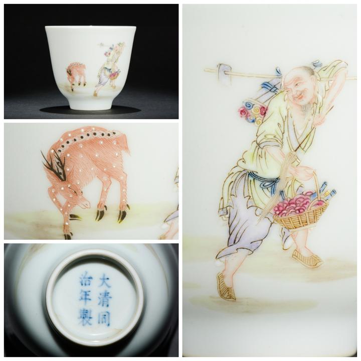大清光绪年製粉彩山水人物薄胎小碗 小杯 中国美術古董品 大清光绪年製粉彩山水人物薄胎小碗 小杯 中国美術古董品 【公式通販】