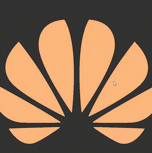 用processing来画华为的logo