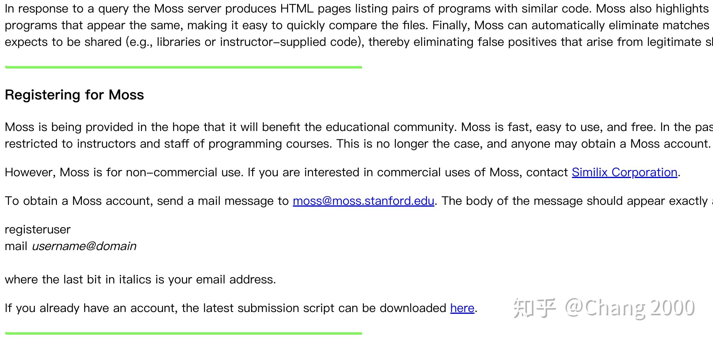Use MOSS On Your Computer 如何使用MOSS代码剽窃检测系统 知乎