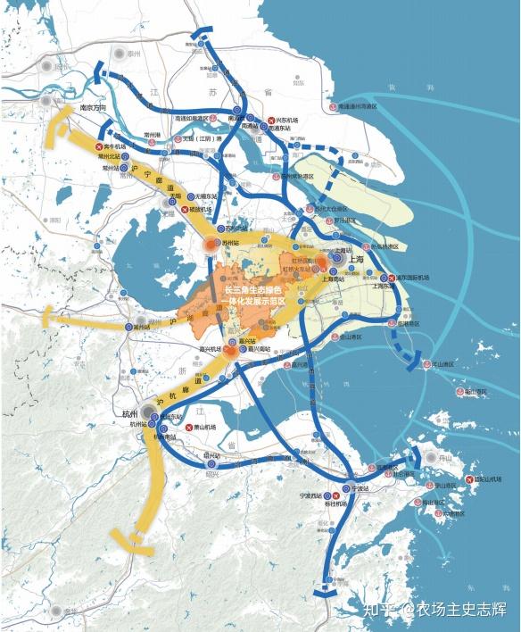 长三角一体化示范区地理区位及规划范围示意图目前长三角一体化示范区