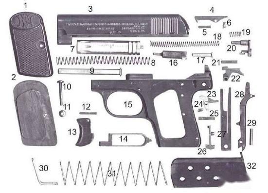 用三维数模解析枪史上第一支袖珍手枪的结构(经典枪械的经典结构,稍有