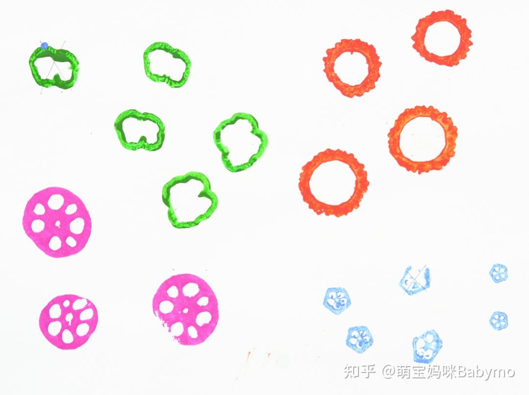 适合三岁左右宝宝的蔬菜印章游戏