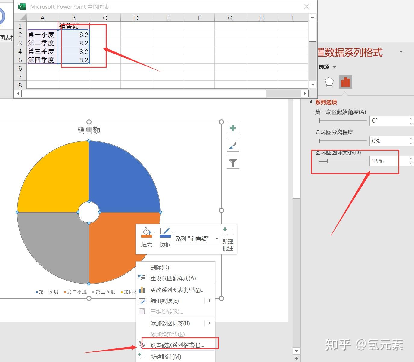 PPT中如何巧妙运用图表绘制个性化图表——氢元素 - 知乎