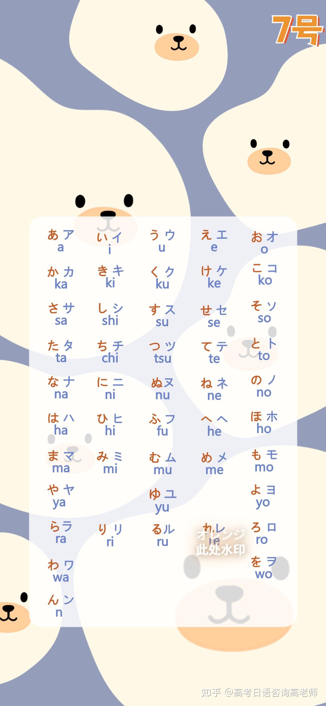 有五十音图的壁纸吗