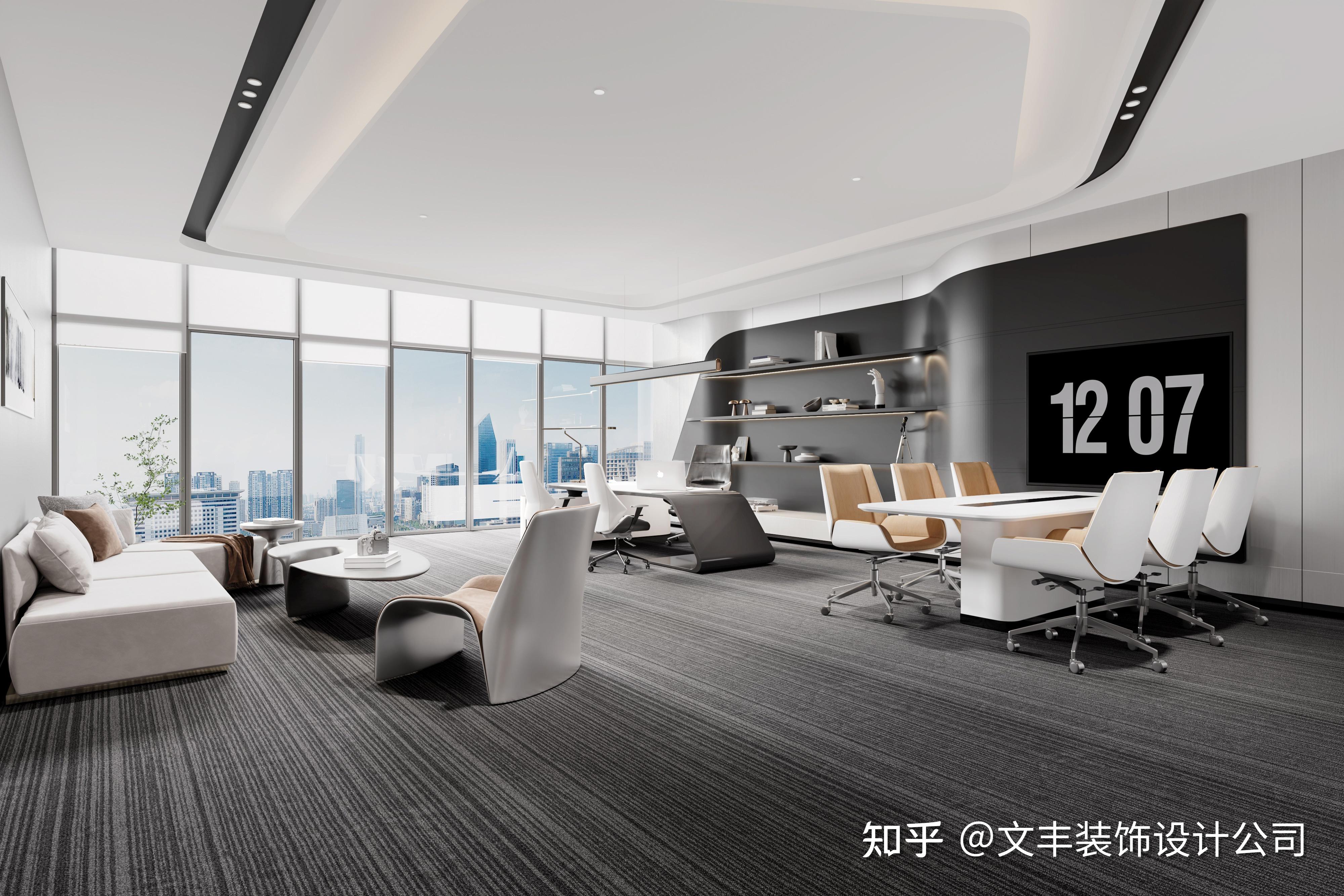 老板、董事长、总经理办公室空间设计效果图免费分享(100套) - 知乎