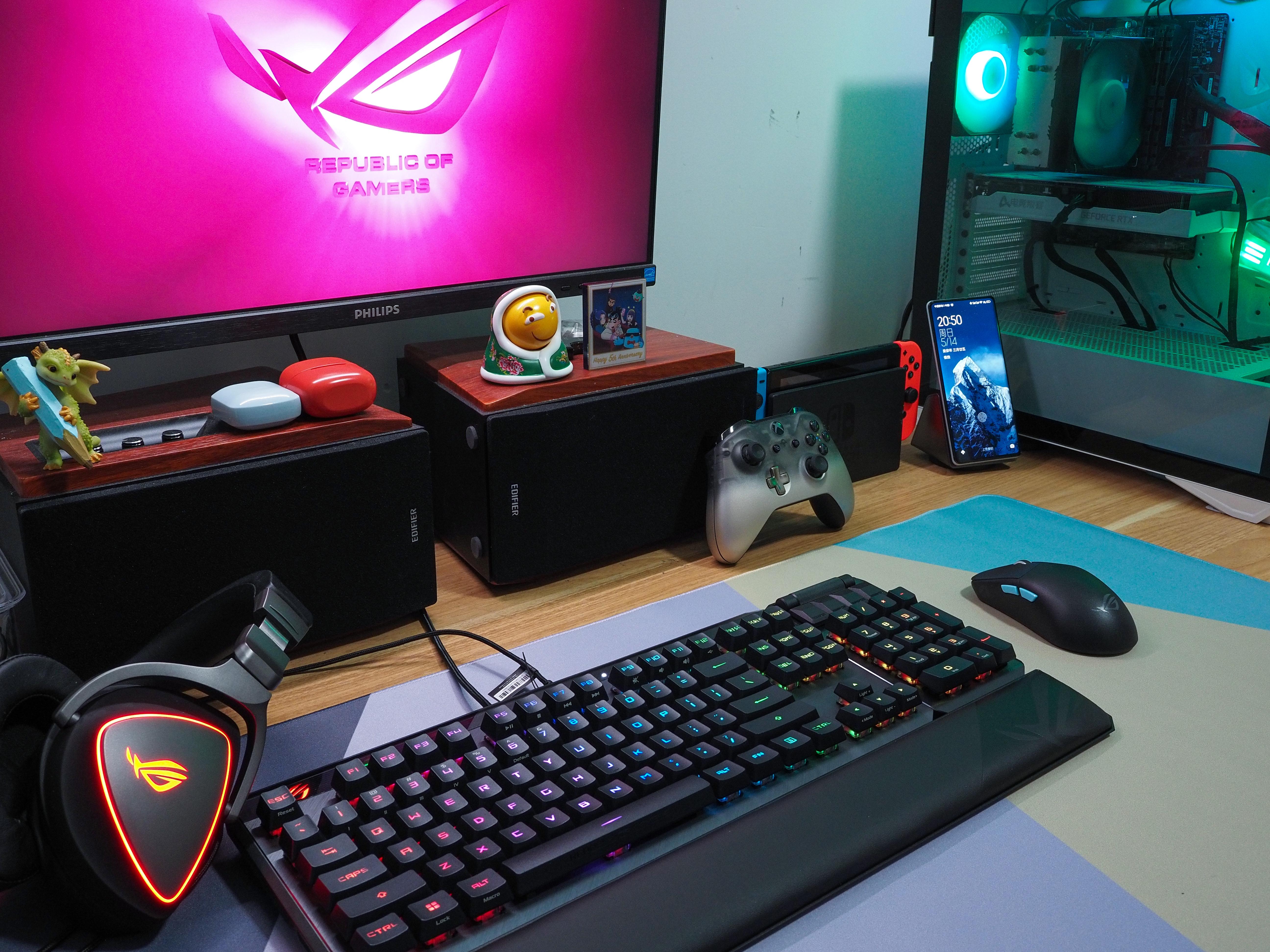 rog龙骑士2代绝佳的质感独特的分离式键盘你能想到的它都有