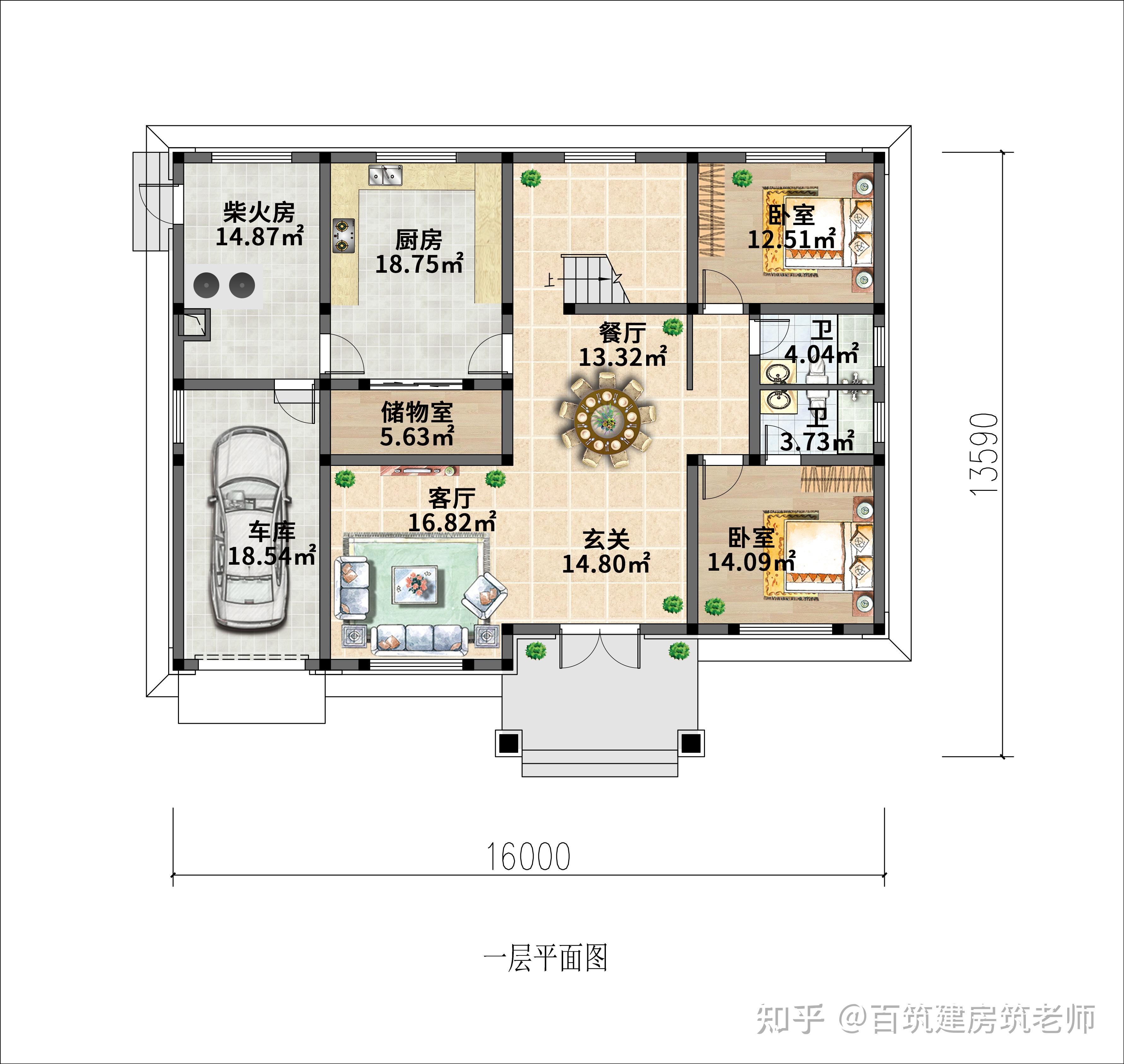 帶車庫簡歐二層別墅家居溫馨風