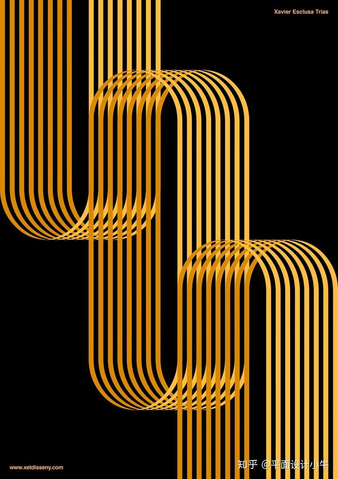 只由线条组成的ps海报设计