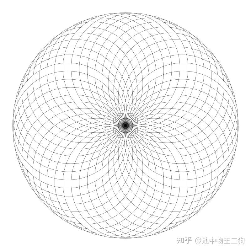 曲线艺术编程 coding curves 第十一章 玫瑰花形