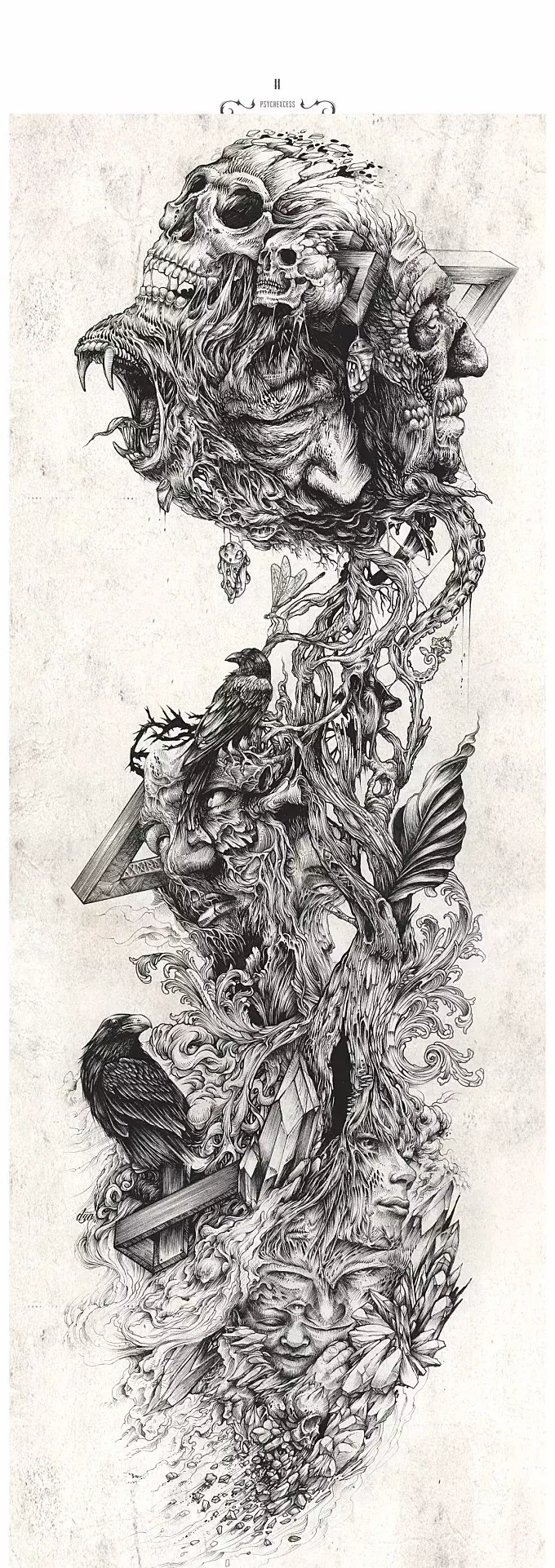 纹身精选图集第十一期黑暗哥特系的魔幻风格