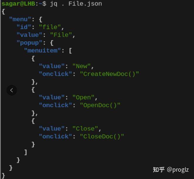  linux json 