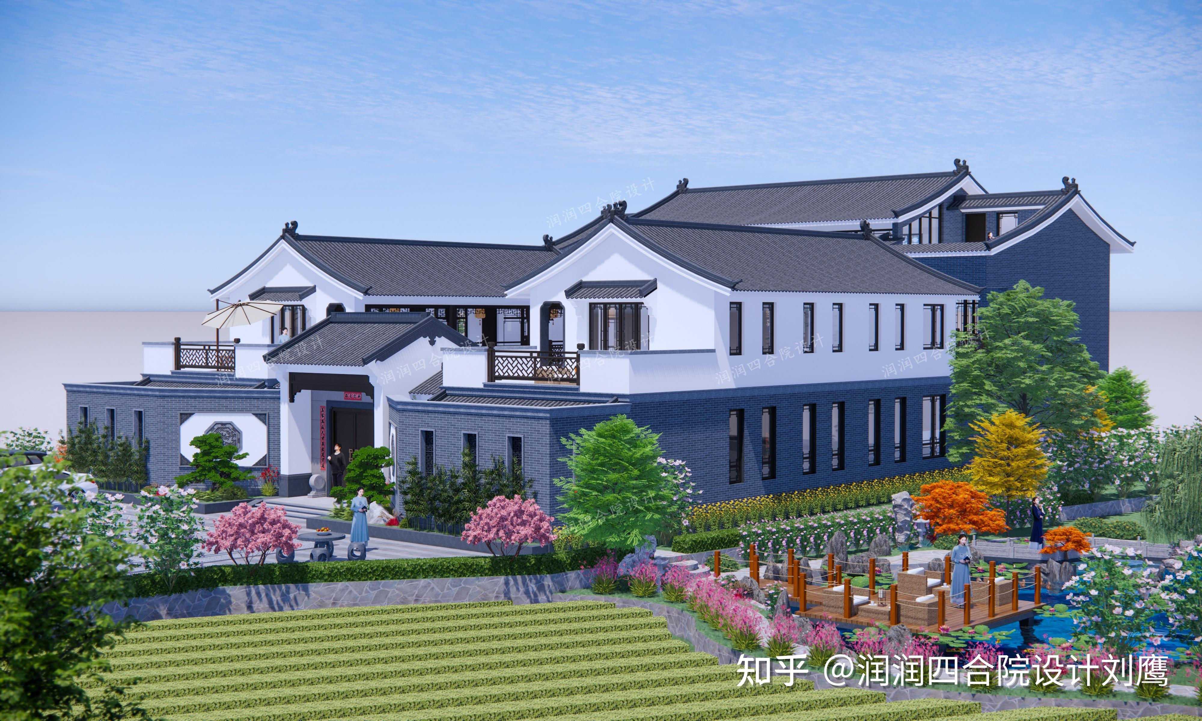 润润四合院设计刘鹰:四合院改造、扩建,新旧建筑设计整体考虑,三层青砖四合院 - 知乎