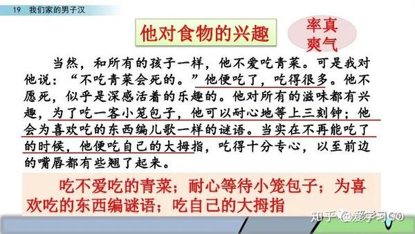 部编版四年级下册第19课《我们家的男子汉》图文讲解