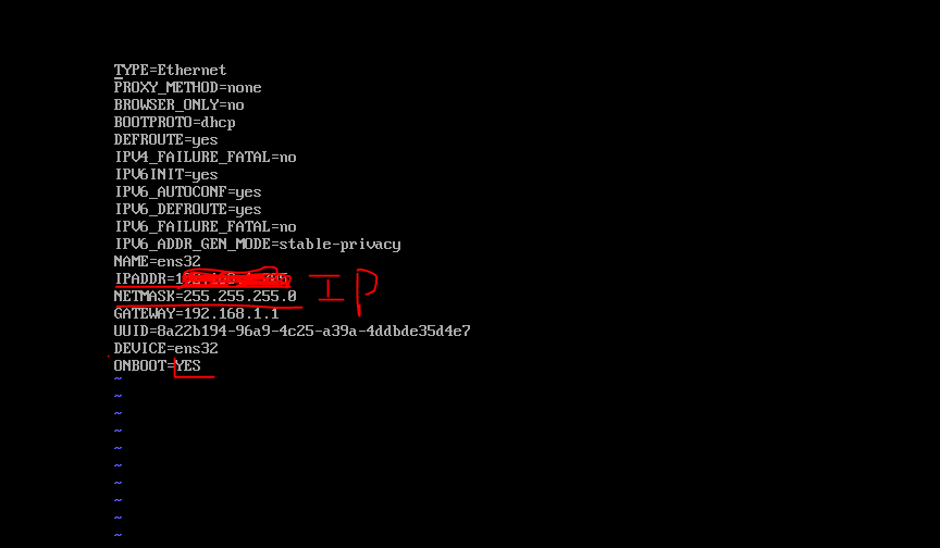 Red hat ifconfig ip 